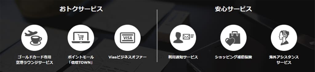 NTTファイナンスBizカードの各種サービス一覧